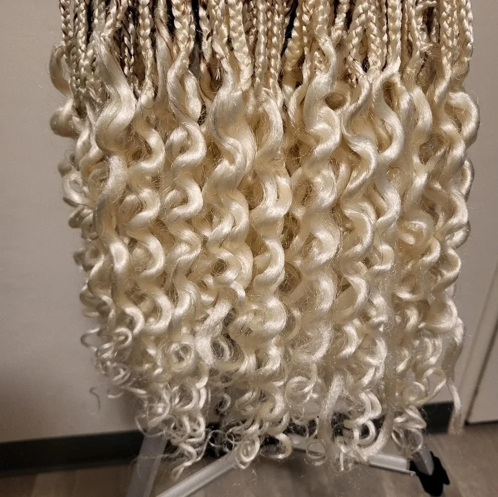 French Braid Fashion Lace Front Wig - Ombre